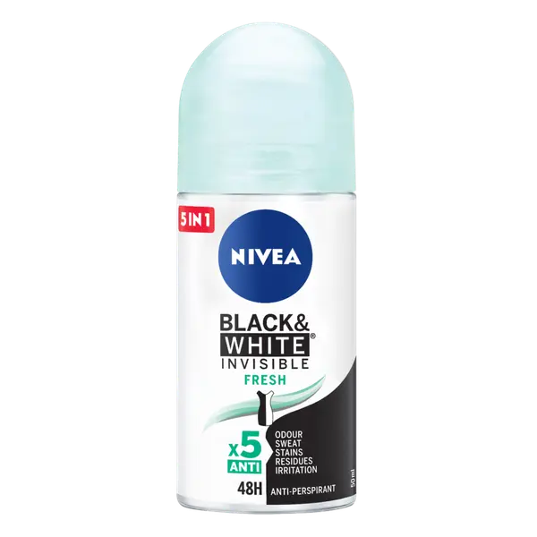 Nivea NIVEA Deo Рол-он дамски Invisible on Black & White Fresh
