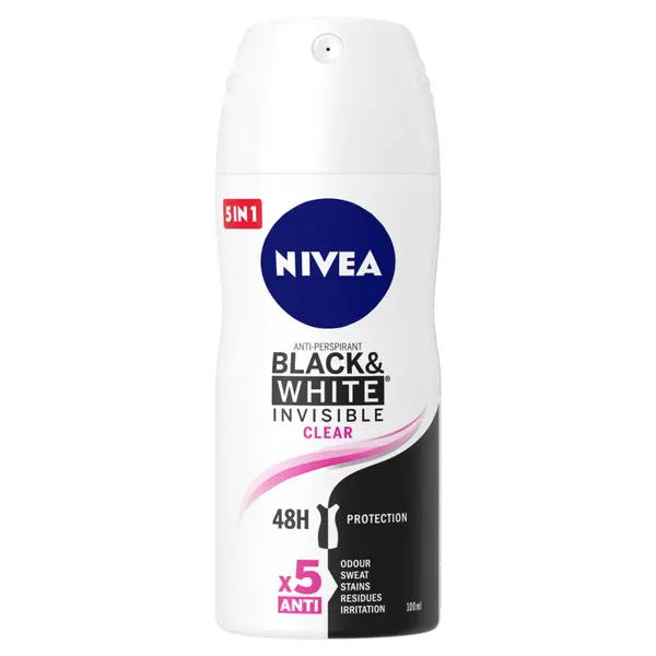 Nivea NIVEA Deo Спрей дамски Invisible on Black & White Clear мини