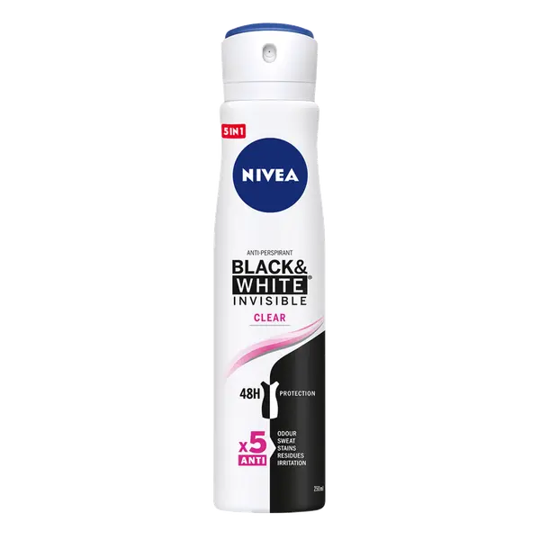 Nivea NIVEA Deo Спрей дамски Invisible on Black & White Clear XL size