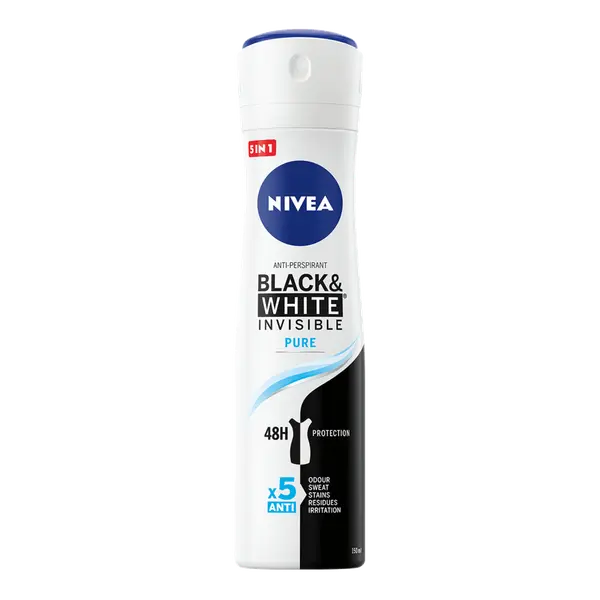 Nivea NIVEA Deo Спрей дамски Invisible on Black & White Pure