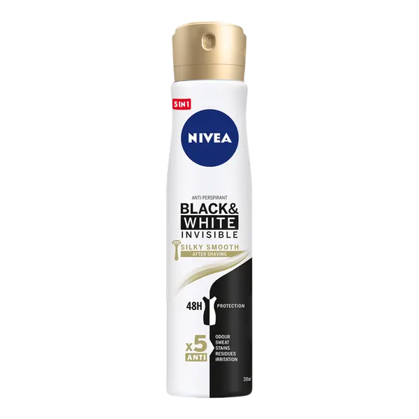 Nivea NIVEA Deo Спрей дамски Invisible on Black & White Silky Smooth XL size