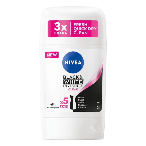Nivea NIVEA Deo Стик дамски Invisible on Black & White Clear