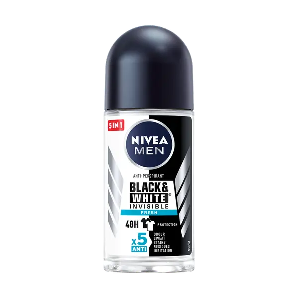 Nivea NIVEA MEN Deo Рол-он мъжки Invisible on Black & White Fresh