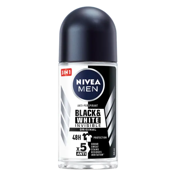 Nivea NIVEA MEN Deo Рол-он мъжки Invisible on Black & White Original