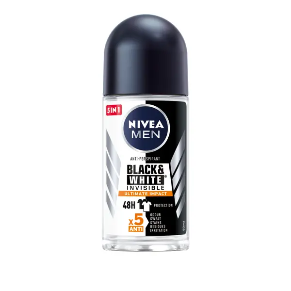 Nivea NIVEA MEN Deo Рол-Он мъжки Invisible on Black & White Ultimate Impact