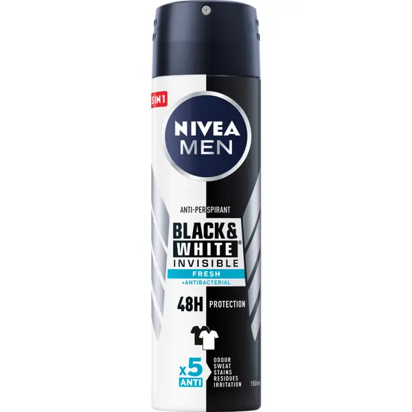 Nivea NIVEA MEN Deo Спрей мъжки Invisible on Black & White Fresh