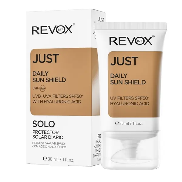 Revox Cosmetics REVOX 77 Just Daily Sun Shield Uva+Uvb Filters Spf 50+Hyaluronic Acid