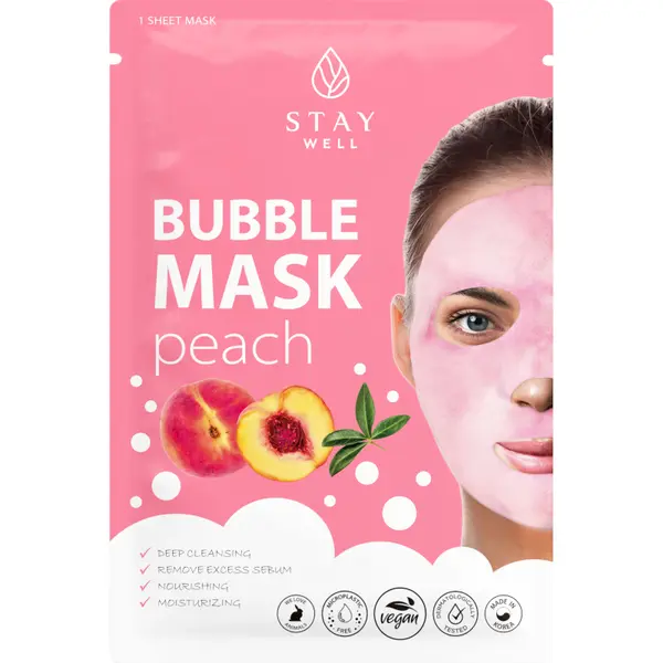 Stay Well STAY WELL Deep Cleansing Bubble Mask – PEACH
