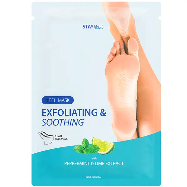 Stay Well Stay Well Exfoliating & Soothing Heel Mask PEPPERMINT & LIME