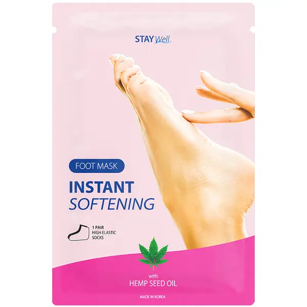 Stay Well Stay Well Instant Softening Foot Mask HEMP SEED