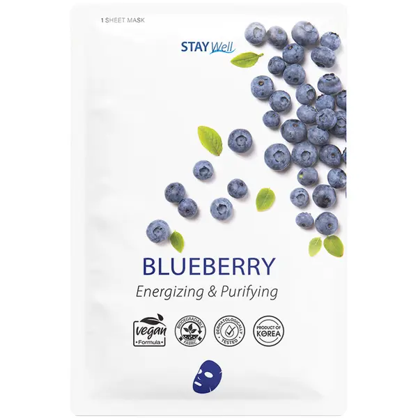 Stay Well STAY Well Vegan sheet mask - BLUEBERRY