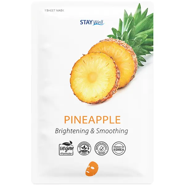 Stay Well STAY Well Vegan sheet mask - PINEAPPLE