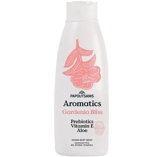 Papoutsanis 100% веган душ гел с аромат на гардения - Papoutsanis Aromatics Gardenia Bliss Vegan Body Wash, 650 мл