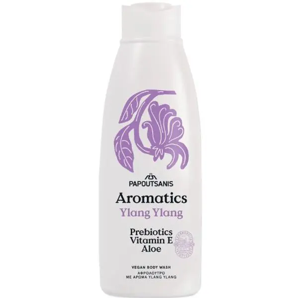 Papoutsanis 100% веган душ гел с аромат на иланг-иланг - Papoutsanis Aromatics Ylang Ylang Vegan Body Wash, 650 мл
