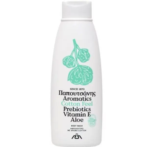 Papoutsanis 100% веган душ гел с аромат на памук - Papoutsanis Aromatics Cotton Feel Vegan Body Wash, 650 мл