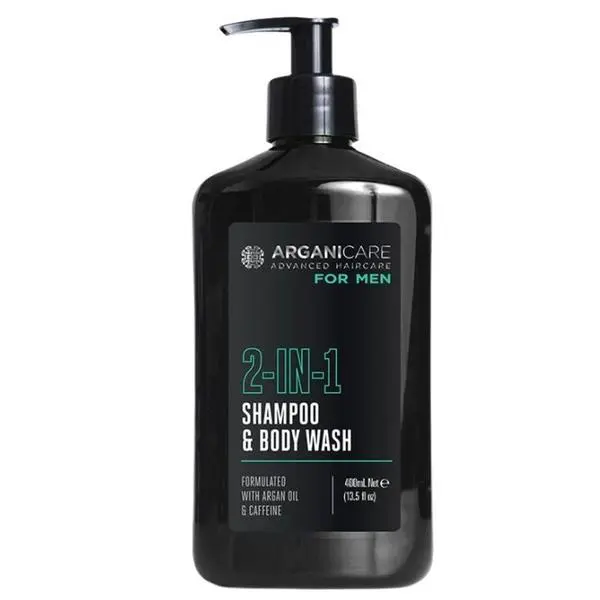 Arganicare 2 в 1 шампоан и душ гел за мъже, с арганово масло и кофеин - Arganicare For Men 2-In-1, 400 мл
