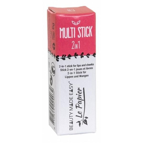 Beauty Made Easy 2 в 1 Vegan Stick за устни и бузи Multi Stick Beauty Made Easy, нюанс 03 Pink, 6 гр
