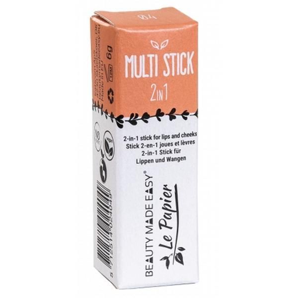 Beauty Made Easy 2 в 1 Vegan Stick за устни и бузи Multi Stick Beauty Made Easy, нюанс 04 Orange, 6 гр