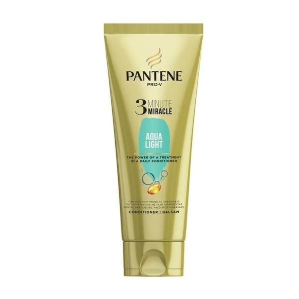 Pantene 3-минутен балсам за тънка, мазна коса - Pantene Pro-V 3 Minutes Miracles Aqua Light Conditioner, 200 мл