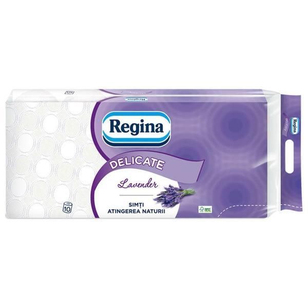 Regina 3-пластова тоалетна хартия Regina Delicate Lavender, 10 ролки