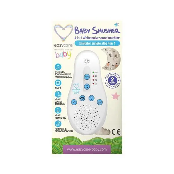 Easy Care Baby 4 в 1 предавател за бял звук - Easycare Baby, преносим, ??функция за запис, таймер, 1 бр.