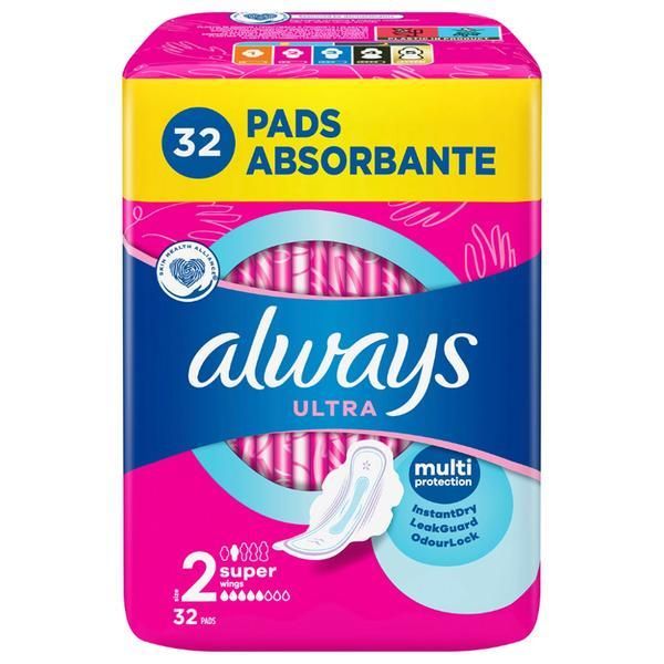 Always Абсорбенти - Always Ultra Super, размер 2, 32 бр