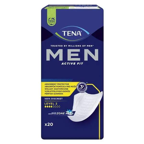 Tena Абсорбираща защита за мъже - Tena Men Absorbent Protector Level 2 Medium, 20 бр