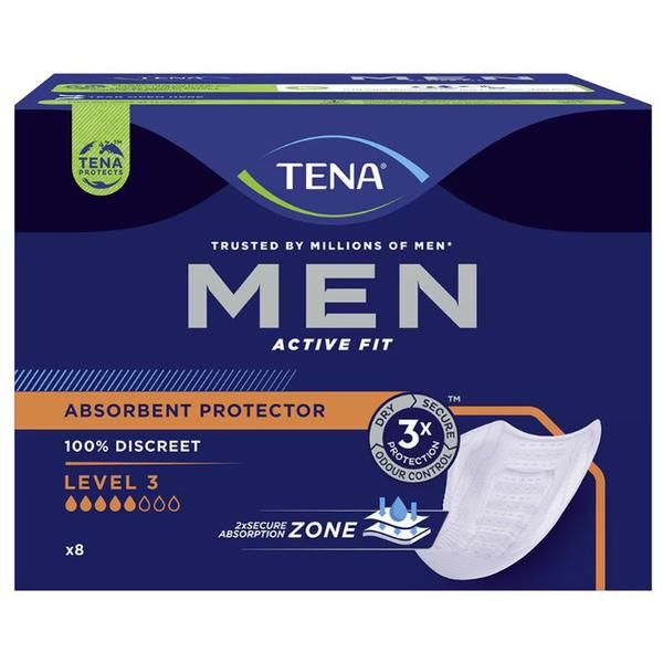 Tena Абсорбираща защита за мъже - Tena Men Absorbent Protector Level 3 Super, 8 бр
