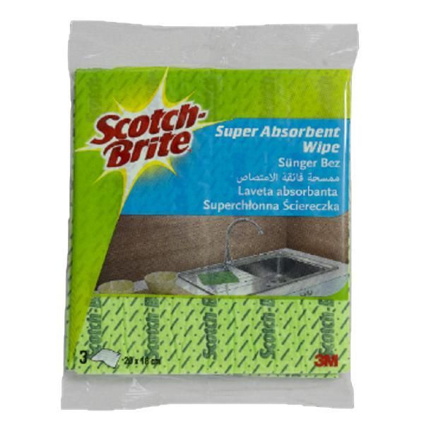 3M Абсорбиращи кърпички - 3M Scotch Brite Super Absorbent Wipe, 3 бр