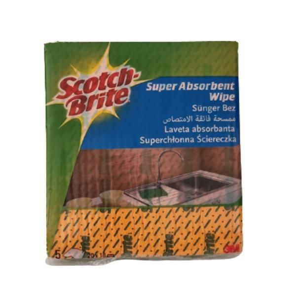 3M Абсорбиращи кърпички - 3M Scotch Brite Super Absorbent Wipe, 5 бр