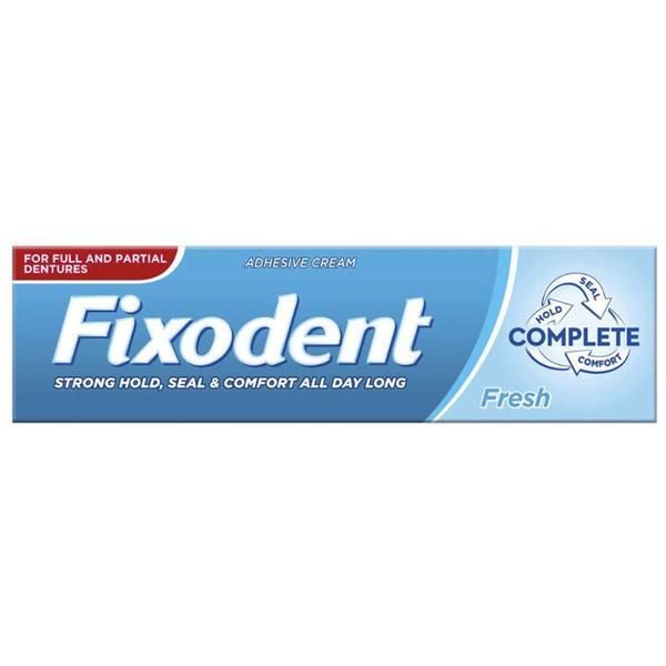 Fixodent Адхезивен крем за зъбни протези - Fixodent Complete Fresh, 47 гр