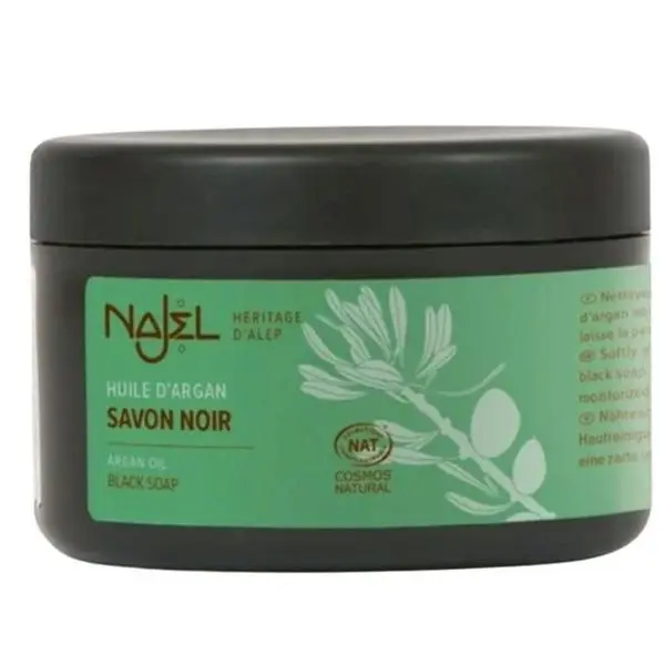 Najel Алеп черен сапун с арганово масло, без аромат - Najel Argan Oil Black Soap, 180 гр