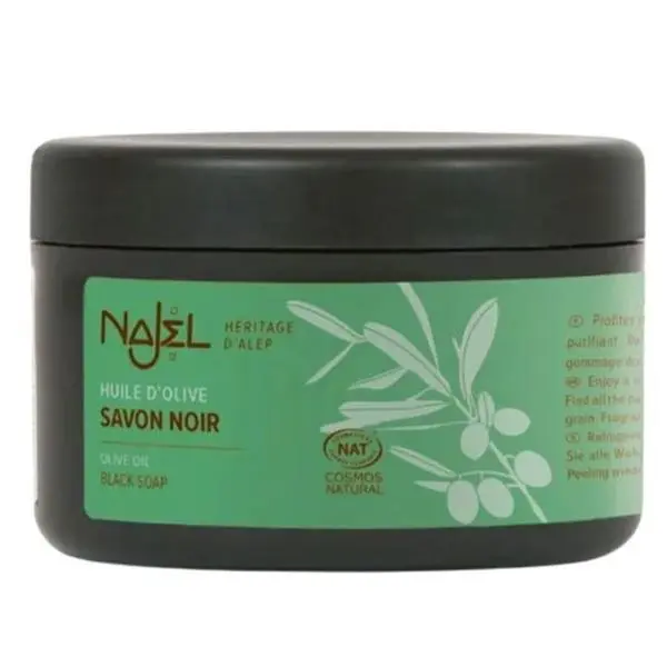 Najel Алеп черен сапун с зехтин, без аромат - Najel Olive Oil Black Soap, 180 гр