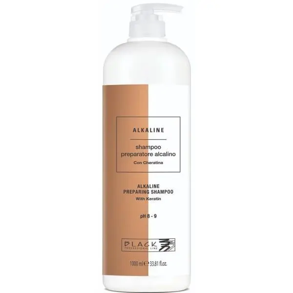 Black Professional Line Алкален шампоан с кератин - Black Professional Line Preparing Shampoo with Keratin, 1000 мл
