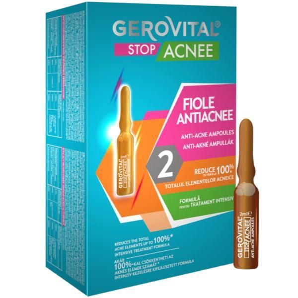 Gerovital Ампули против акне - Gerovital Stop Anti-Acne Ampoules, 10 ампули х 2 мл