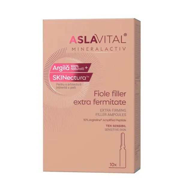 Aslavital Ампули за екстра стягащ филър за чувствителна кожа - Aslavital Mineralactiv Extra-Firming Filler Ampoules, 10 ампули x 2 мл