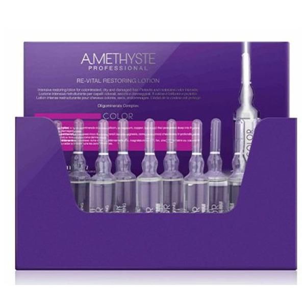 Farmavita Ампули за възстановяване на цвета за боядисана, увредена и суха коса - FarmaVita Amethyste Color Re-Vital Restoring Lotion, 10 x 10 мл