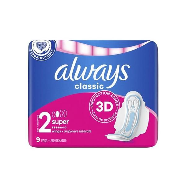 Always &gt; Класически абсорбенти - Always Classic Super Plus, размер 2, 9 бр