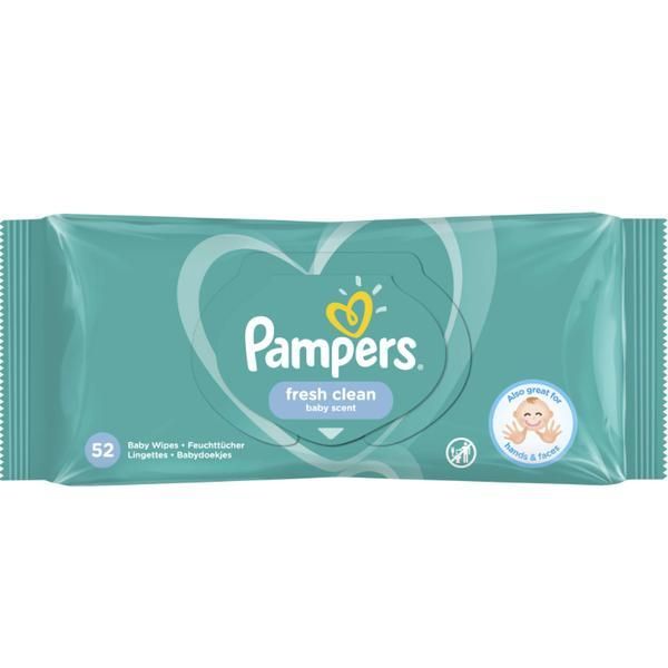 Pampers &gt; Мокри бебешки салфетки - Pampers Fresh Clean, 52 бр
