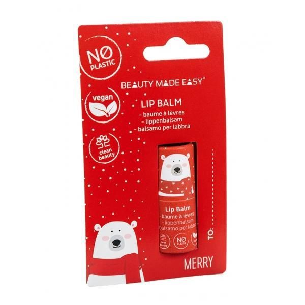 Beauty Made Easy &gt;Балсам за устни Vegan Zero Plastic Balm Balm Marry Beauty Made Easy - ограничена серия за Коледа, 5,5 гр