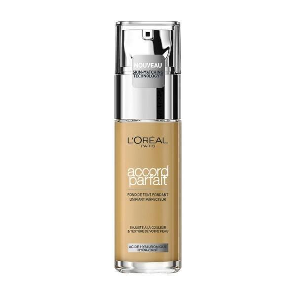 L'Oreal Paris >Фон дьо тен, наситен с хиалуронова киселина - L'Oreal Paris Accord Parfait Maquillaje Acabado Modulare, нюанс 3.D/W, 30 мл