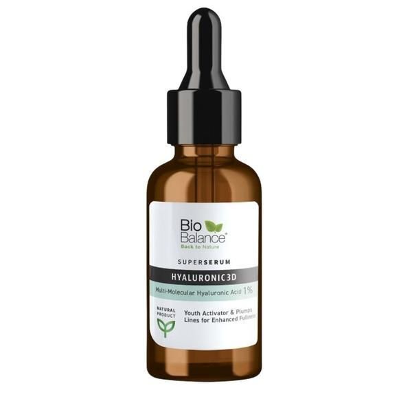 Bio Balance &gt;Хиалуронов серум 3D with Multi-Molecular Hyaluronic Acid 1%, Regenerating and Anti-Wrinkle - Bio Balance, 30 мл