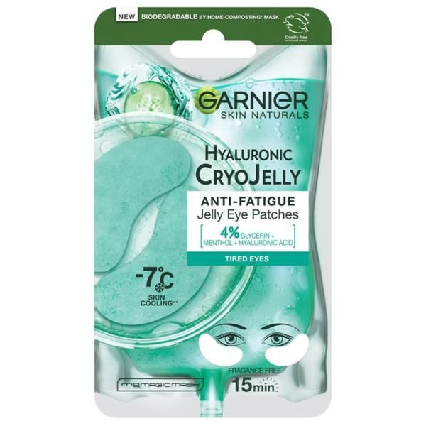 Garnier &gt;Маска тип сълфетка Garnier Skin Naturals Hyaluronic CryoJelly Anti-Fatigue Jelly Eye Patches, 5 гр
