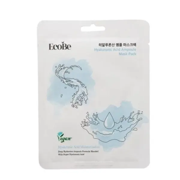 EcoBe >Маска за лице с хиалуронова киселина, дълбока хидратация - EcoBe Hyaluronic Acid Ampoule Mask, 1 бр