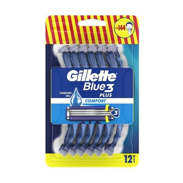Gillette &gt;Самобръсначка с 3 ножчета - Gillette Blue 3 Plus Comfort Gel, 8 бр