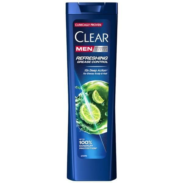 Clear >Шампоан против пърхот за мъже - Clear Men Anti-Dandruff Refreshing Grease Control, 225 мл