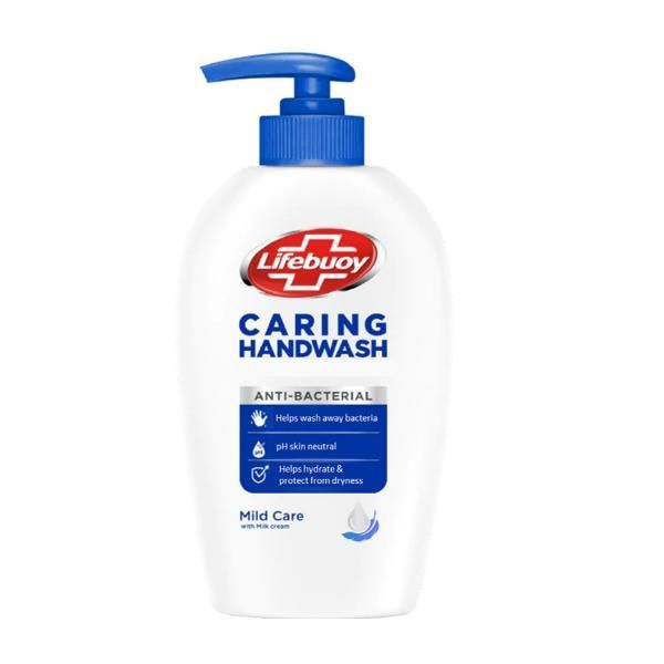 Lifebuoy Антибактериален течен сапун - Lifebuoy Caring Handwash Anti-bacterial Mild Care, 250 мл