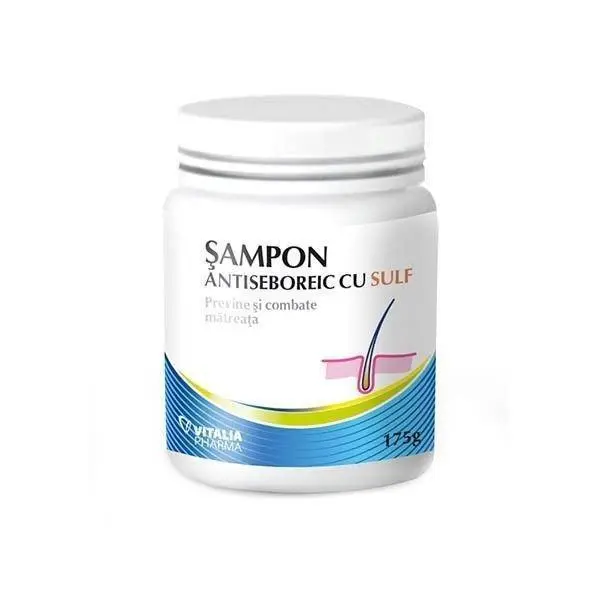 Vitalia Pharma Антисеборен шампоан със сяра Vitalia Pharma, 175 г