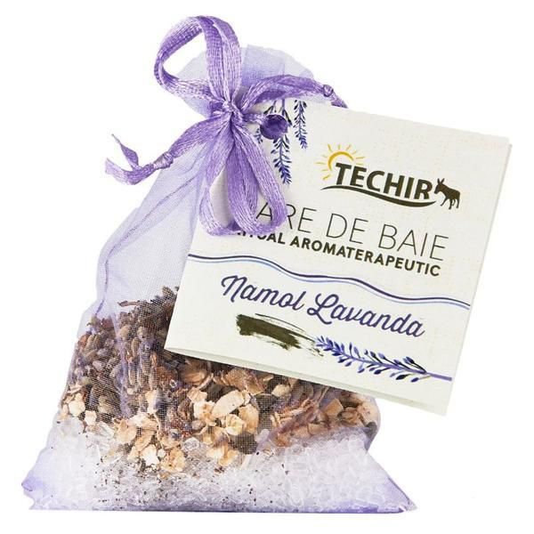 Techir Ароматерапевтична сол за вана с кал и лавандула - Techir, 63 гр