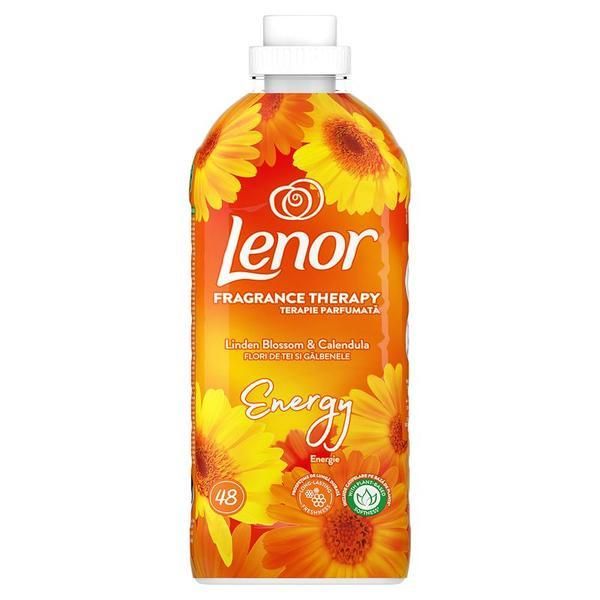Lenor Ароматизиран балсам за пране Terapue - Lenor Fragrance Therapy Linden Blossom &amp; Calendula, 48 измивания, 1200 мл
